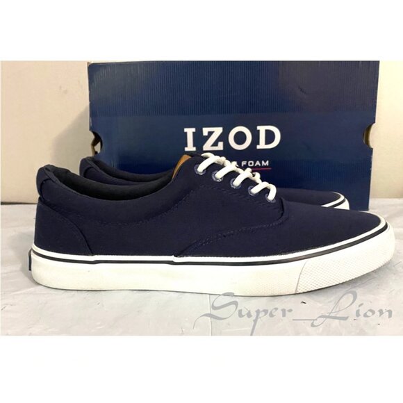 NEW IZOD Men's Rangley Canvas Lace-up Memory Foam Sneaker Shoes - Picture 5 of 8